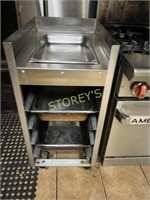 4 Tray Mobile S/S Fry Station w/ Inserts - 17x26