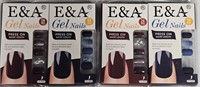 Gel Nails Press-On Short Length 4 Packs of 24