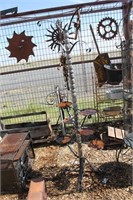 VINTAGE WOOD AND METAL PLANT STAND