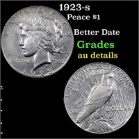 1923-s Peace $1 Grades AU Details