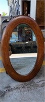 Vintage classic quarter sawn oak mirror 21"x 31"