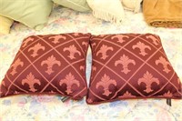 Red Fleur De Lis pillows