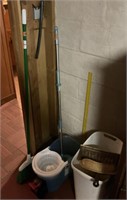 Libman Broom, Spin Mop & Bucket, Metal Dust Pan &