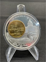 Minnesota Large Medal w/Gold Plated Quarter