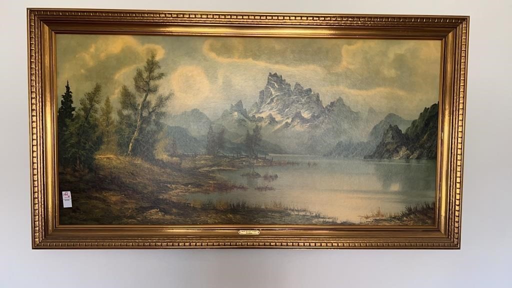 Mountain Mist Wijmer Gild Framed Painting 53x29