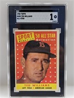 1958 Topps #485 Ted Williams SGC 1 (All-Star)