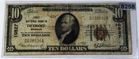 1929 US $10 Brown Seal Bill LIGHTLY CIRCULATED
