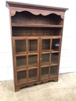 Mahogany 2-door Bookcase Display Cabinet