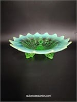 Northwood Opalescent Leaf & Beads 8.5" Across