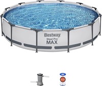 Bestway Steel Pro MAX Pool (12' x 30) + Pump Gray