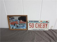 Killer 50 Cheby License Plate with 57 Chevy