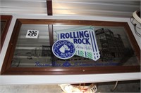 Framed Rolling Rock Extra Pale Premium Beer Sign