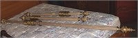 (3) WOODEN CURTAIN RODS/HOOKS