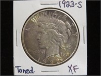 1923 S PEACE SILVER DOLLAR 90% - TONED