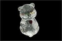 Fenton Art Glass Ruby Birthstone Bear