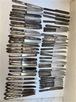 Stainless blades & Silver plate  cutlery 59 pcs.
