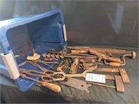 Vintage Tools inc. File, Drills, Wood Lathe