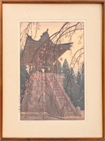 Toshi Yoshida "Heirinji, Temple Bell" Woodblock