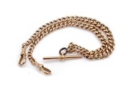 Antiques 9ct rose gold fob chain