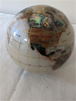 Vtg Marble Iridescent Opal Globe Paperweight