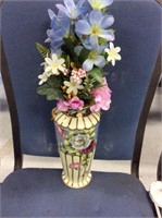 Vase with floral arrangement