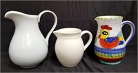 Group of pitchers - some marked Pottery Barn