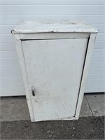 White metal cabinet