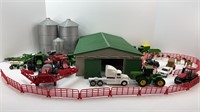 FARM SET WITH ERTL & OTHER TOYS