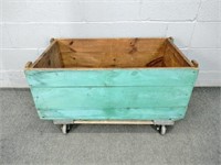 Painted Wood Storage Crate