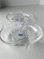 (2) Large Crystal Serving Platters (new in boxes)