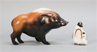 2 Royal Doulton Porcelain Animal Figurines