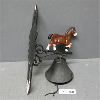Cast Iron Hanging Horse Bell