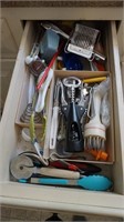 Drawer Lot of Miss. Kitchen Items