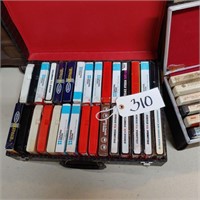 Many 8 Track Tapes in Cases