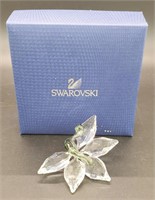 (DT) Swarovski Crystal Worm on Flower (2"
