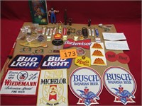 Vintage Beer Memorabilia, Patches, Key Chains