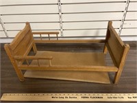 Wooden doll bed