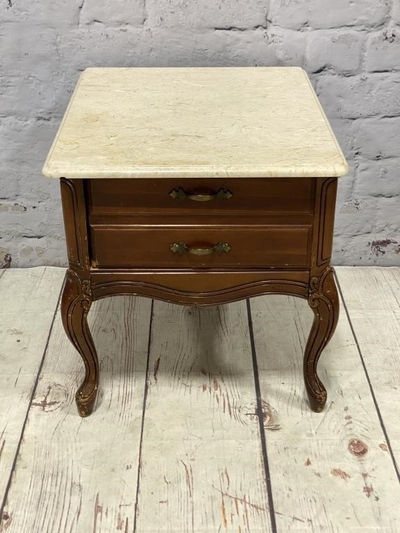 Marble Top End Table