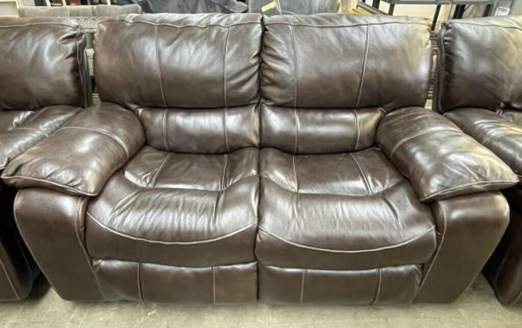 Leather Style Loveseat