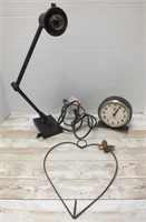 ALARM CLOCK, SWING ARM LAMP