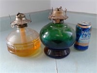 2 lampes à l'huile antiques (seulement les bases)