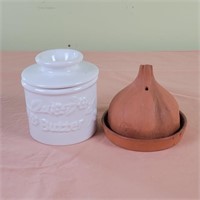 Butter Bell Crock & Terracotta Garlic Baker