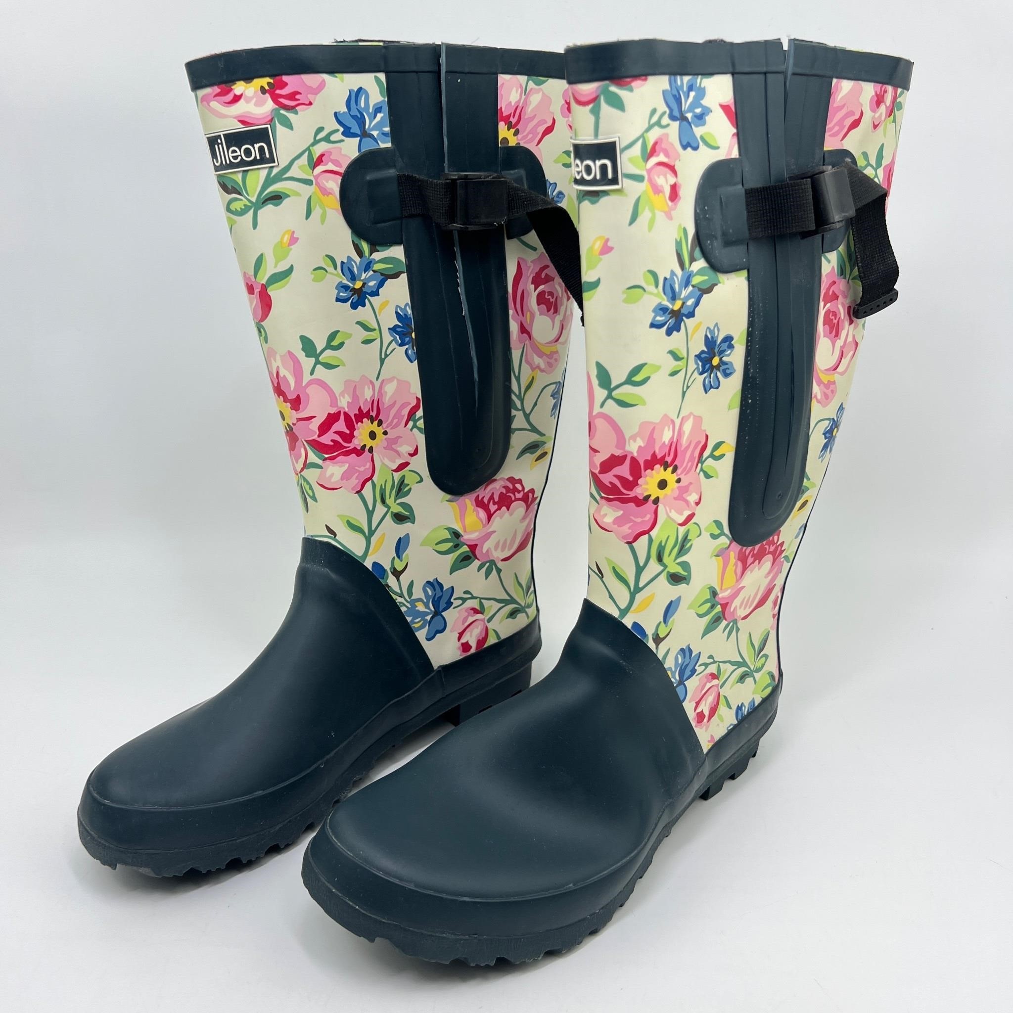 New - Jileon Flower Rain Boots - Women's Size 9