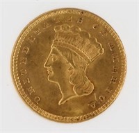 1861 Indian Princess Gold Dollar NGC MS62 G$1