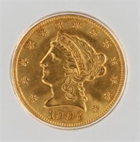 1906 Quarter Eagle ICG MS64 $2.50 Liberty Head