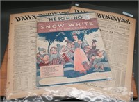1886 Chicago Newspaper & 1937 Disney Song Book (3)