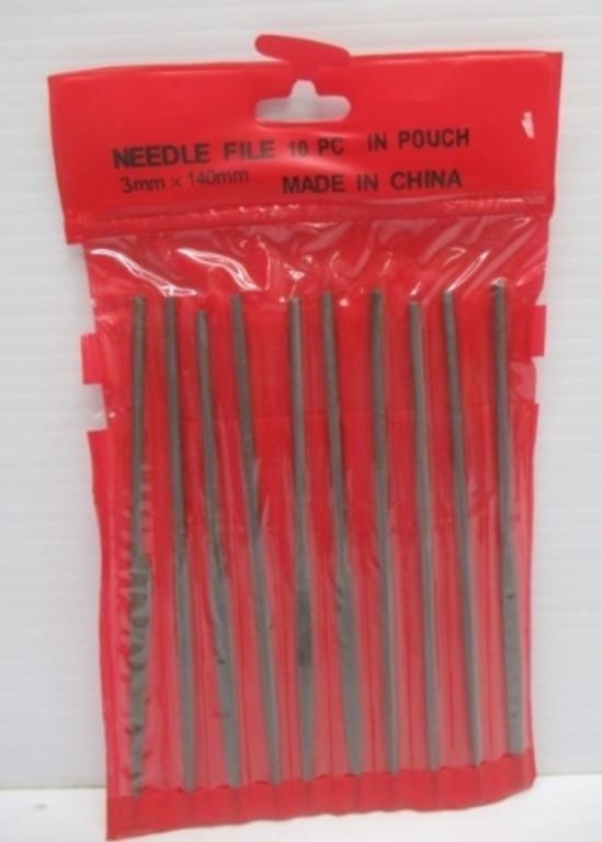 (10) Piece needle file set. 3mmx140mm.