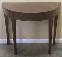 BOMBAY SINGLE DRAWER DEMI LUNE TABLE