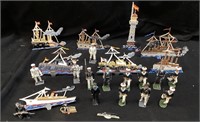 VTG. TOY NAVY SOLDIERS, BOATS