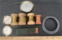 VINTAGE CLOCK PARTS-CLOCK WIRE/ASSORTED